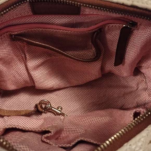 DB Logo Mini Bucket Hobo Bag With Leather Trim - Picture 10 of 14